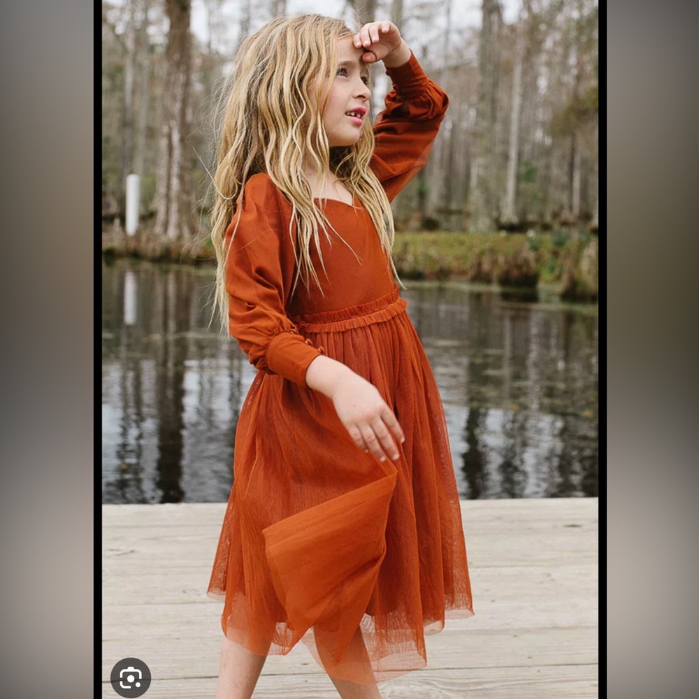 Ivy City Co mini Florence dress in rust size 4-5T NWT